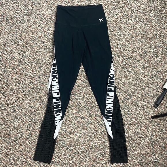 Pink black white and mesh leggings in size xs - Picture 1 of 6